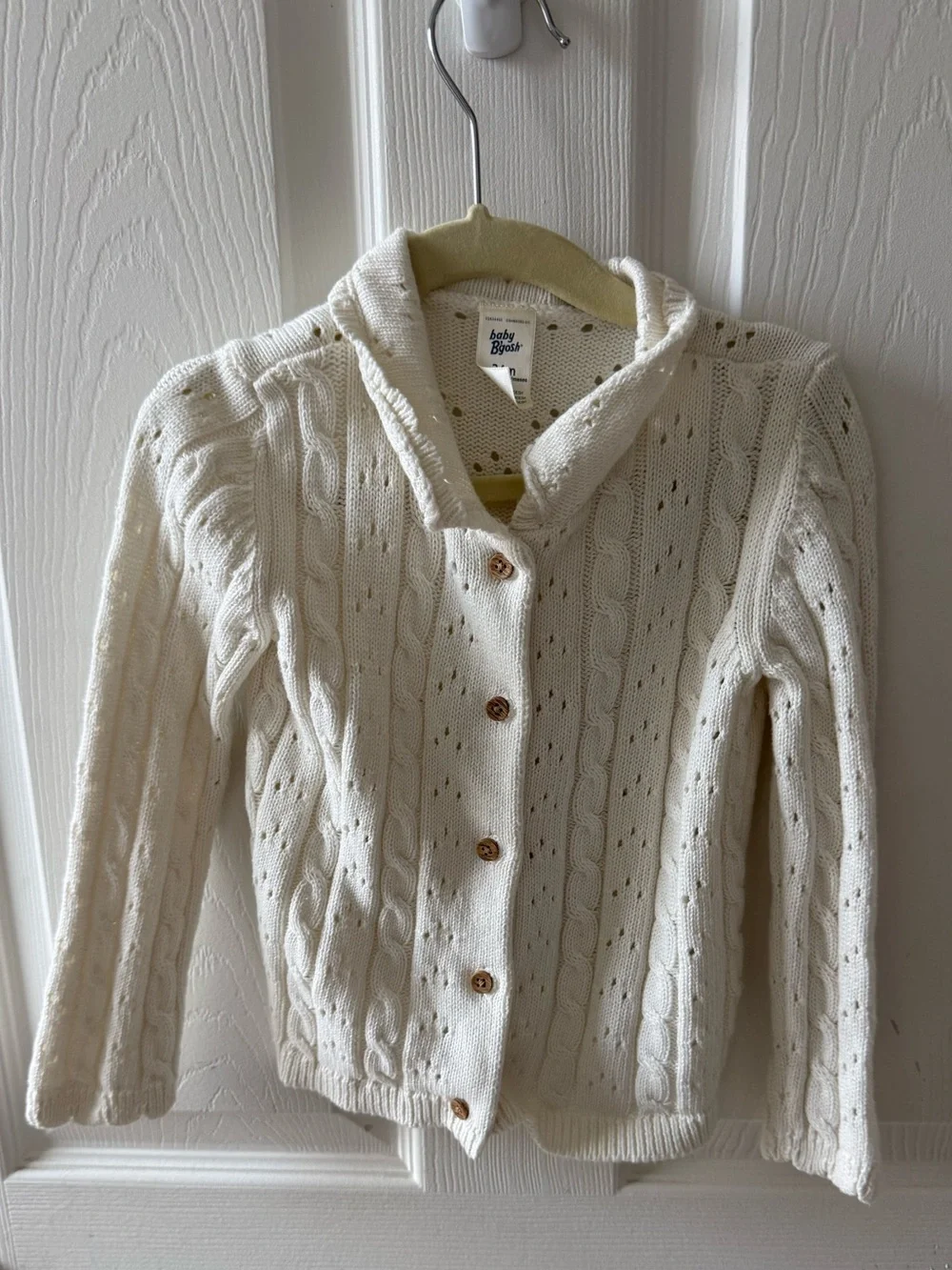 Baby B’gosh Cream Cable Knit Cardigan Sweater 24M